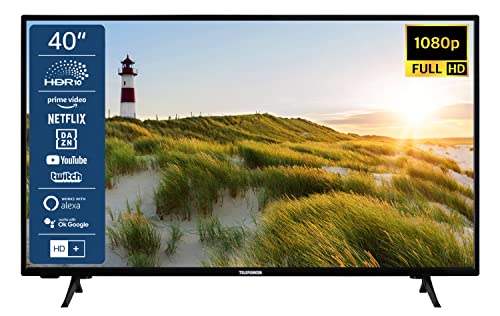 TELEFUNKEN XF40SN550S 40 Zoll Fernseher/Smart TV (Full HD, HDR, Triple-Tuner) - Inkl. 6 Monate HD+ [2023], Schwarz von TELEFUNKEN