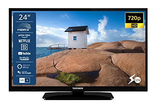 TELEFUNKEN XH24SN550MV 24 Zoll Fernseher/Smart TV (HD Ready, HDR, Triple-Tuner, 12 Volt) - 6 Monate HD+ inklusive [2023] von TELEFUNKEN