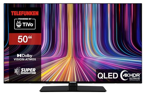 Telefunken QLED Fernseher 50 Zoll Smart TV QU50TO750MA 4K Fernseher UHD, HDR TV mit Dolby Vision und Dolby Atmos, Triple-Tuner, LED TV schwarz Telefunken QLED Fernseher 50 Zoll Smart TV QU50TO750MA 4K Fernseher UHD, HDR TV mit Dolby Vision und Dolby Atmos, Triple-Tuner, LED TV schwarz von TELEFUNKEN