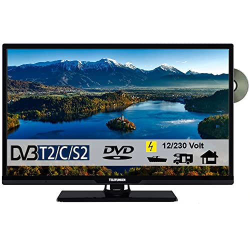 Telefunken T24X840 mobile Smart TV mit DVD-Laufwerk 24 Zoll DVB/S/S2/T2/C 12/230 Volt von TELEFUNKEN