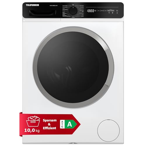 Telefunken Waschmaschine 10kg mit Dampffunktion | 1400 U/Min. | Automatische Waschmitteldosierung | Inverter Motor | AquaStop | Schontrommel | Washing Machine mit 15 Programmen | W-10-1400-A-W weiß Telefunken Waschmaschine 10kg mit Dampffunktion | 1400 U/Min. | Automatische Waschmitteldosierung | Inverter Motor | AquaStop | Schontrommel | Washing Machine mit 15 Programmen | W-10-1400-A-W weiß von TELEFUNKEN