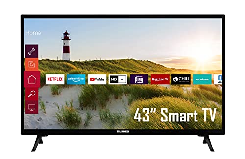 Telefunken XF43K550 43 Zoll Fernseher / Smart TV (Full HD, HDR, Triple-Tuner) - 6 Monate HD+ inklusive [2022] [Energieklasse E] von TELEFUNKEN