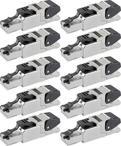 Telegärtner J00026A2000 feldkonfektionierbarer RJ45-Stecker für AWG24/1-AWG22/1, AWG27/7-AWG22/7 (10 Sätze) von TELEGARTNER