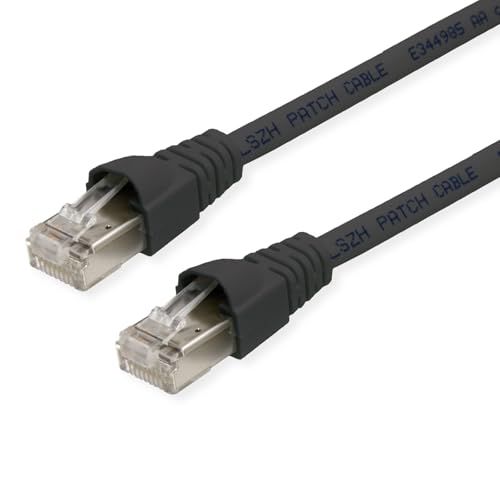TELEGÄRTNER L00000A0086 Patchkabel Kat.6A (tief), S/FTP, 1m schwarz von TELEGARTNER