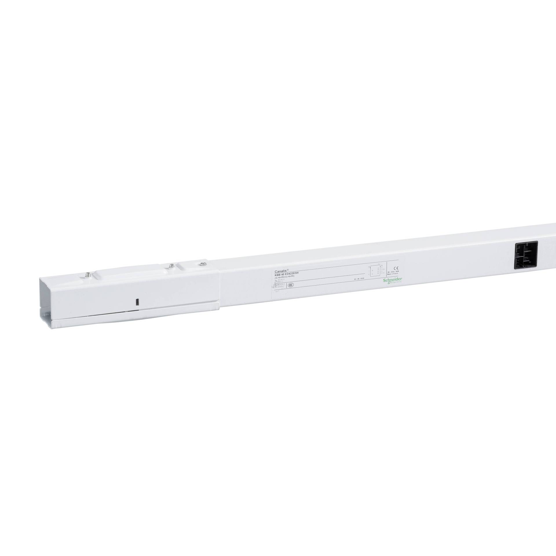 GS Schienenkasten, gerade, KBB25ED44305W 25A, 5 Abgänge, 3m, 3L+N+3L+N+PE, weiß, GS Schienenkasten, gerade, KBB25ED44305W 25A, 5 Abgänge, 3m, 3L+N+3L+N+PE, weiß, von SCHNEIDER ELECTRIC GMBH