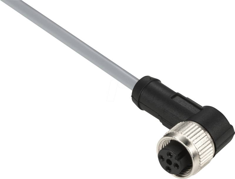XZCPV1241L2 - XZ-Buchse, gewinkelt, M12, 4-pol, PVC 2m Kabel von TELEMECANIQUE SENSORS