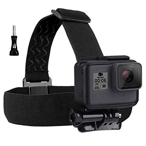 Eyeon Head Strap Mount Kopfhalterung Kopfband Halterung mit J-Haken 3 in 1 Zubehör Bundle Set für GoPro Hero 7/6/5/4/3, Xiaomi YI, SJCAM, Campark, Victure, Crosstour, Apeman Kamera von TELESIN