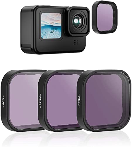 TELESIN 3er-Pack Filter ND8 ND16 ND32 für GoPro Hero 12 Hero 11 Hero 10 Hero 9, Kameralinse, Neutraldichte und Polarisationslinsenfilter Filter Set für GoPro Hero 11/10/9 Schwarz TELESIN 3er-Pack Filter ND8 ND16 ND32 für GoPro Hero 12 Hero 11 Hero 10 Hero 9, Kameralinse, Neutraldichte und Polarisationslinsenfilter Filter Set für GoPro Hero 11/10/9 Schwarz von TELESIN