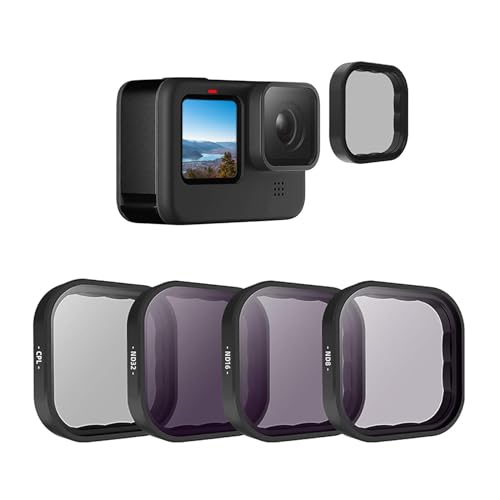 TELESIN 4er-Pack Filter CPL ND8 ND16 ND32 Kompatibel für GoPro Hero 11 Hero 10 Hero 9 Schwarz, Neutraldichte- und Polarisationsfilter-Kit Objektivschutz für Go Pro 11/10/9 Zubehör TELESIN 4er-Pack Filter CPL ND8 ND16 ND32 Kompatibel für GoPro Hero 11 Hero 10 Hero 9 Schwarz, Neutraldichte- und Polarisationsfilter-Kit Objektivschutz für Go Pro 11/10/9 Zubehör von TELESIN
