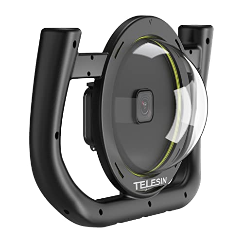 TELESIN Dome Port mit Tauchstabilisator-Kit für GoPro Hero 12 Hero 11 Hero 10 Hero 9 Schwarz, Unterwasser wasserdichtes Gehäuse Tauchkoffer Tauchausrüstung Tablett Anti-Fog-Einsatz für GoPro Zubehör von TELESIN