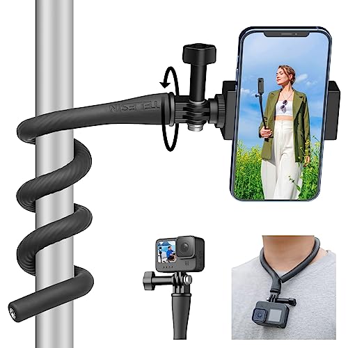 TELESIN Halterung für Flexiblen Selfie-Stick mit Affenschwanz für GoPro Hero 12/11/10/9/8/7/6/5/Max/Mini Black, DJI OSMO Action, Insta360, iPhone Android Smartphones Monopod, Action-Kamera-Zubehör von TELESIN