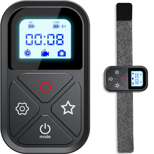 TELESIN Kabellose Bluetooth-Fernbedienung kompatibel mit Gopro Hero 12/11/10/9 8/Max wasserdichte Kamera-Controller-Fernbedienung mit Armband von TELESIN