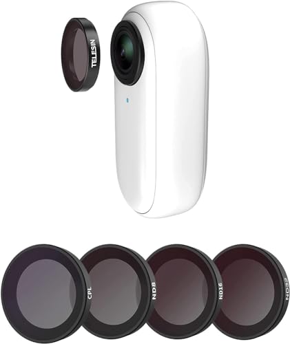 TELESIN Kameraobjektiv Filterset für Insta360 GO 3, 4 Pack CPL ND32 ND16 ND8 Polarisationsfilter Neutraldichte HD Schutzabdeckung für Insta 360 GO 3 Zubehör von TELESIN