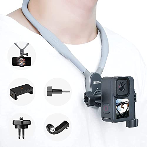 TELESIN Magnetischer POV-Hals-Selfie-Ständer mit Handy Clip, Halterung für GoPro Hero 13 12 11 Insta360 X5 X4 DJI Osmo Action 4 3 iPhone Android, Vertikale Montage Volg Shooting Action Kamera Zubehör TELESIN Magnetischer POV-Hals-Selfie-Ständer mit Handy Clip, Halterung für GoPro Hero 13 12 11 Insta360 X5 X4 DJI Osmo Action 4 3 iPhone Android, Vertikale Montage Volg Shooting Action Kamera Zubehör von TELESIN