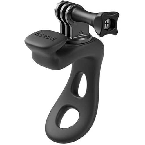 TELESIN Multifunktionale flexible Silikonring-Lenker-Fahrradhalterung für GoPro, Insta360, DJI und andere Action-Kameras (schwarz) von TELESIN