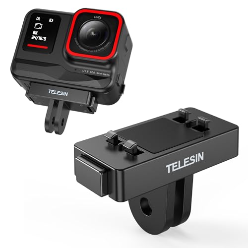 TELESIN° Schnellspanner Magnetische Adapterhalterung für Insta360 Ace/Ace Pro mit Adapteranschluss für Insta 360 Ace/Ace Pro, Magnetische Adapterhalterung mit Zwei Krallen Zubehör von TELESIN°