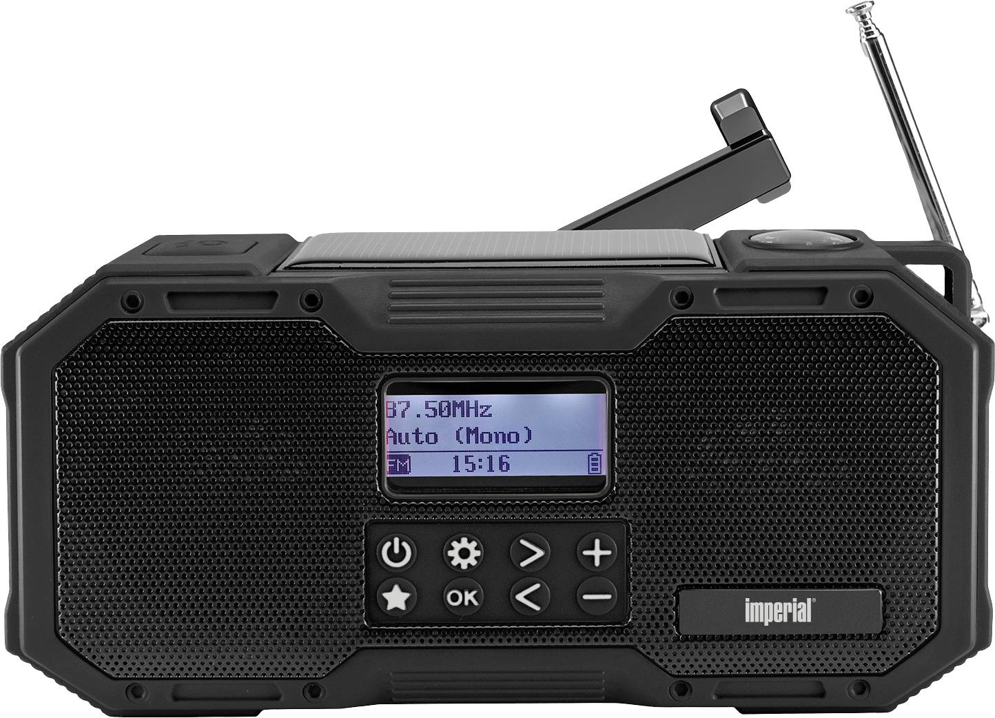 Imperial DABMAN OR 1 Multifunktionsradio DAB+/UKW,BT,Handkurbel/Solar,SOS-Lampe Imperial DABMAN OR 1 Multifunktionsradio DAB+/UKW,BT,Handkurbel/Solar,SOS-Lampe von TELESTAR-DIGITAL GmbH