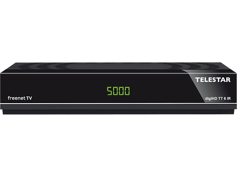 TELESTAR digiHD TT 6 IR inkl. 12 Monate freenet TV DVB-T2 HD + DVB-C Receiver (HDTV, HD, DVB-C, DVB-C2, Schwarz) von TELESTAR