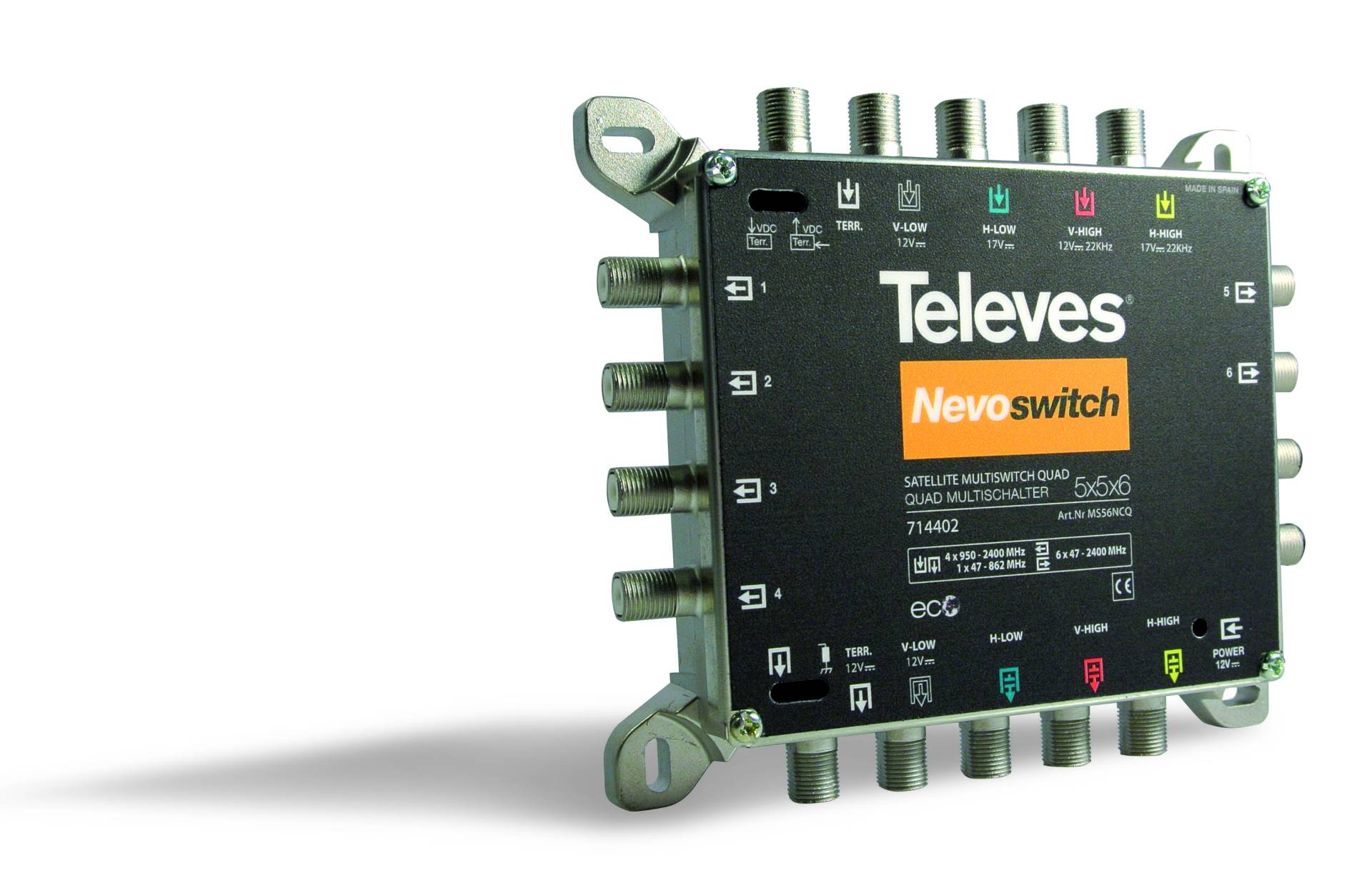 Televes Guss-Multischalter 5in6 MS56NCQ NEVO 714402 Televes Guss-Multischalter 5in6 MS56NCQ NEVO 714402 von TELEVES Deutschland GmbH