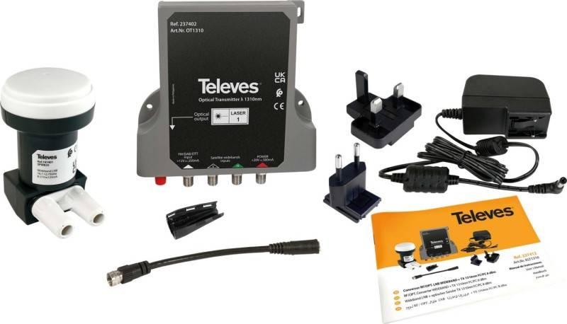 Televes Kit Wideband-LNB+Opt. KLT1310 Sender 2xSAT Wideband in 1310NM Televes Kit Wideband-LNB+Opt. KLT1310 Sender 2xSAT Wideband in 1310NM von TELEVES Deutschland GmbH
