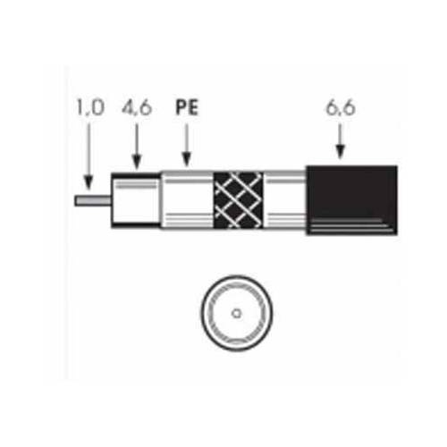 Televes Koaxkabel 100m Spule SK2003plus UV-beständig halogenfrei flammwidrig sw (Inhalt 100 Stück) von TELEVES Deutschland GmbH