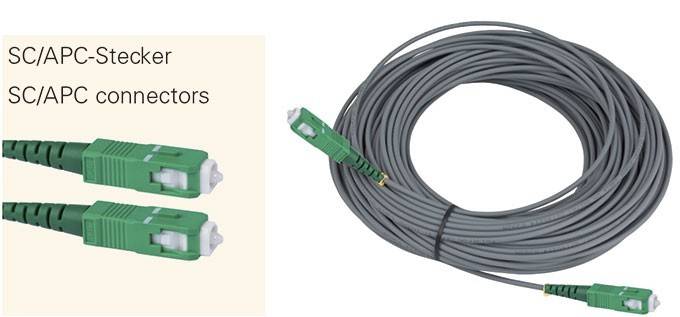 Televes geschirmtes Fiberglas OSM75SCAPC kabel 75m m.2 x Stecker SC/APC von TELEVES Deutschland GmbH
