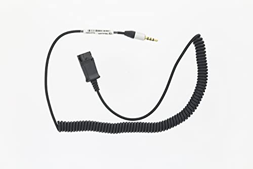 TELLUR Adapterkabel QD auf 3,5 mm 4-Pin-Jack für Headset Voice 510N/520N, Spiralkabel Erweiterbar auf 2,95 m von TELLUR