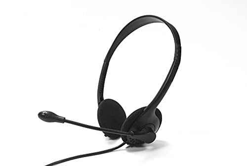 TELLUR Basic PCH1 Kabelgebundener Kopfhörer, Binaurales Stereo, Mik, Inline-Lautstärke, Mik/Lautsprecher-Stummschaltung, Leichtes Design und weiche Ohrpolster, USB, 150cm-Kabel, Zoom, Teams, Skype von TELLUR