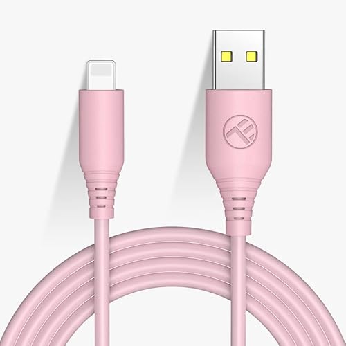 TELLUR Datenkabel USB auf Lightning, Silikon, 3 A, 1 m (Rosa) von TELLUR