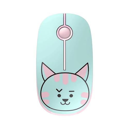 TELLUR Kabellose Maus mit Nano USB 2,4GHz Empfänger, Kabellose Maus mit Lautlosem Klicken, 1600 DPI, 3 Tasten, Plug & Play Wireless Mouse, Schlankes und Leichtes Design zum Tragen (Katze) von TELLUR
