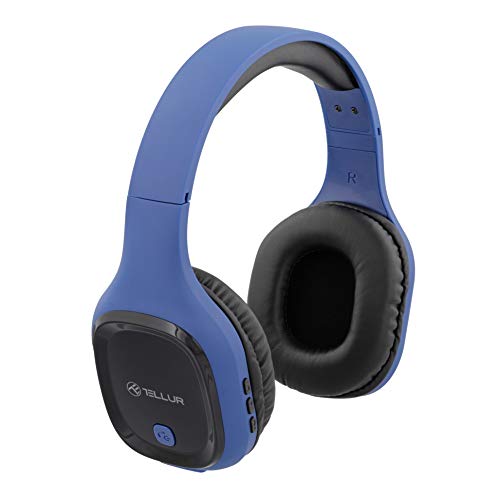 TELLUR Pulse Bluetooth Kopfhörer Over Ear, BT5.0, Integriertes Mikrofon für Freisprechanrufe, HD Hi-Fi Sound, 40mm Treiber mit Bassverstärkung, Leichtes Design und Weiche Ohrpolster von TELLUR