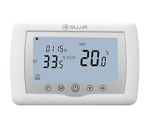 TELLUR SMART WiFi Thermostat, WLAN Raumthermostat Tuya, Internetsteuerung, Wochen/Tagesplan, Sprachsteuerung, Frostschutz, Thermostat Heizung Kompatibel Alexa, Google Home, Heizungsthermostat Kein HUB TELLUR SMART WiFi Thermostat, WLAN Raumthermostat Tuya, Internetsteuerung, Wochen/Tagesplan, Sprachsteuerung, Frostschutz, Thermostat Heizung Kompatibel Alexa, Google Home, Heizungsthermostat Kein HUB von TELLUR