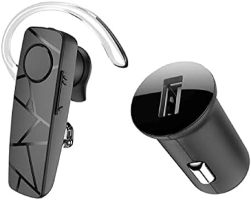 TELLUR Vox 60 Headset Bluetooth Handy, USB-C, Multipoint-Zwei verbundene Geräte gleichzeitig, 360° Drehung des rechten oder linken Ohrs, IOS, Android und PC, Autoladegerät enthalten von TELLUR