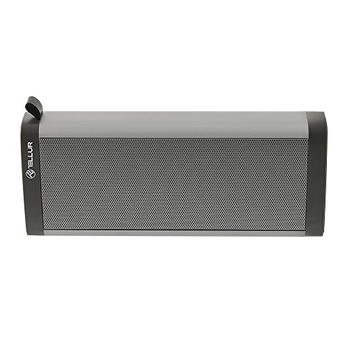 Tellur Selene Bluetooth-Stereolautsprecher, FM-Radio, Freisprechen, AUX, MicroSD, bis zu 6 Stunden Musikwiedergabezeit, Metallic-Grau von TELLUR