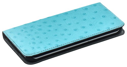 Tellur TLL119973 Magnetisch Brieftasche für Samsung S7 Edge, Straußenleder türkis von TELLUR