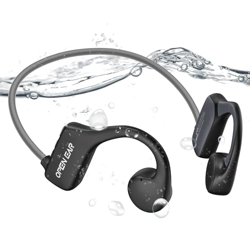 TELNP wasserdichte kopfhörer Schwimmen knochenschall Kopfhörer Bluetooth 5.3 Schwimmen Kopfhörer, IPX8 Unterwasser kopfhörer Schwimmen, offene Ohr Schwimmen Headset mit 32G Speicher MP3 Play von TELNP
