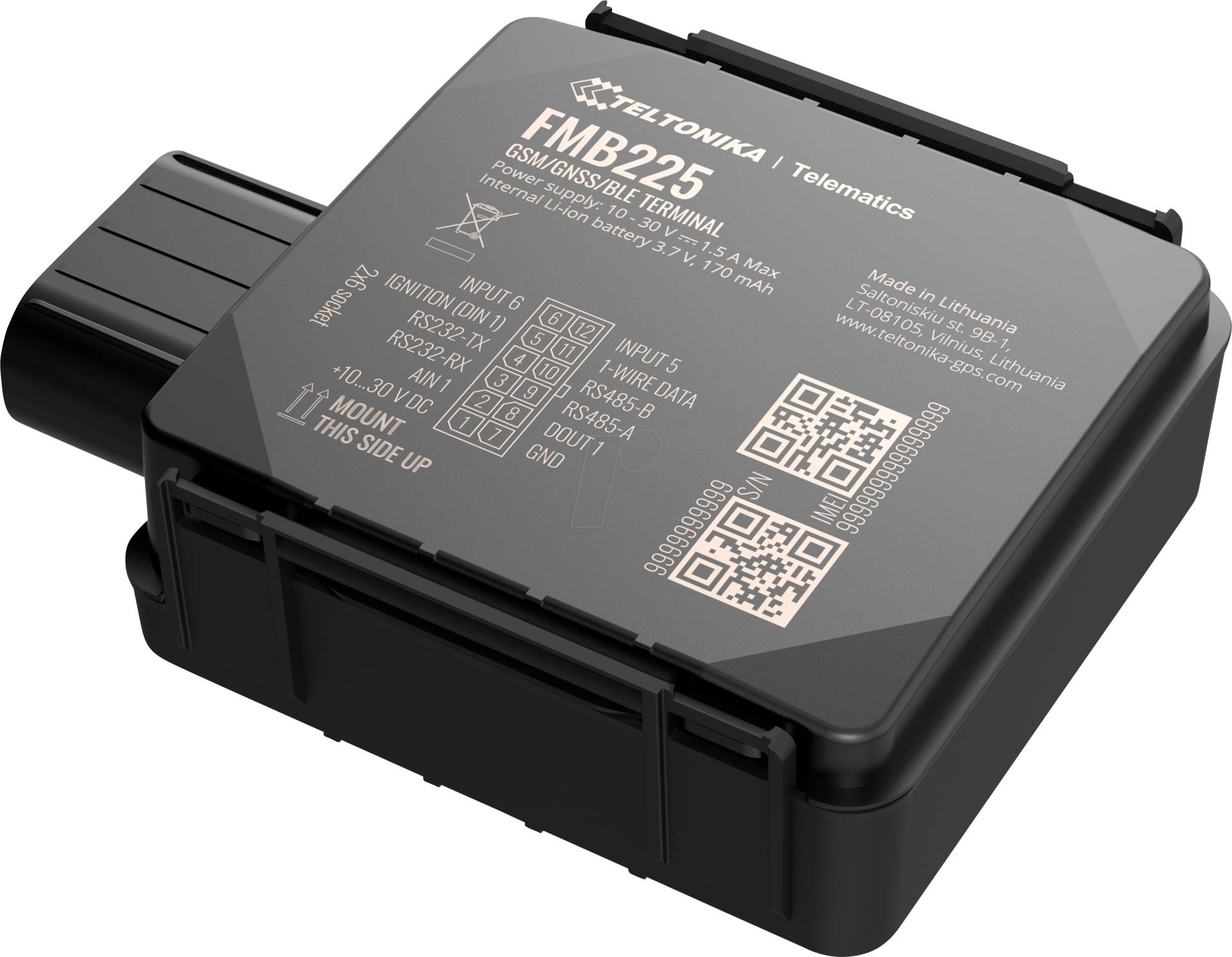TELTONIKA FMB225 - Terminal-Tracker, GNSS, GSM, Bluetooth, RS232 , RS485, Batterie von TELTONIKA