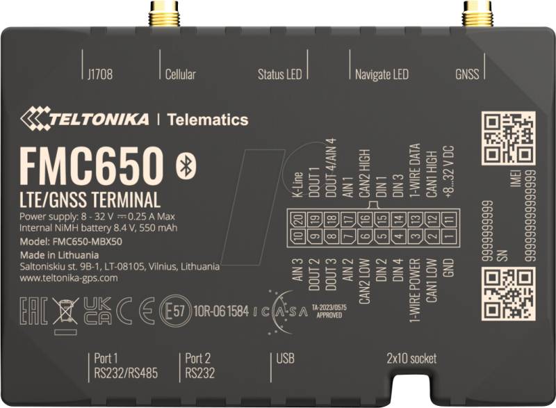 TELTONIKA FMC650 - Terminal-Tracker, GNSS, LTE von TELTONIKA