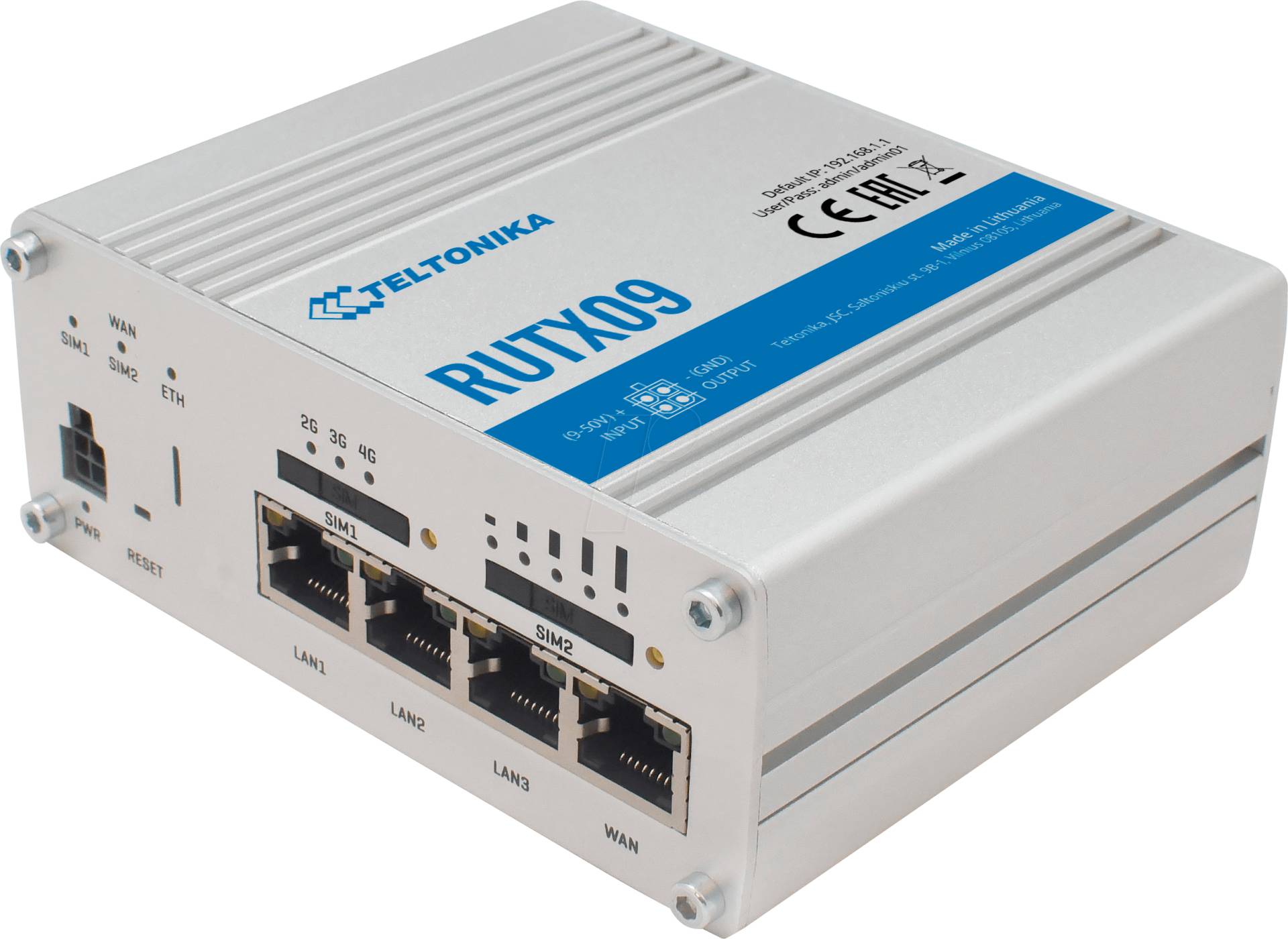 TELTONIKA RUTX09 - LTE-A Cat6, 4GE, IoT Router, Dual SIM, Carrier Aggregation von TELTONIKA
