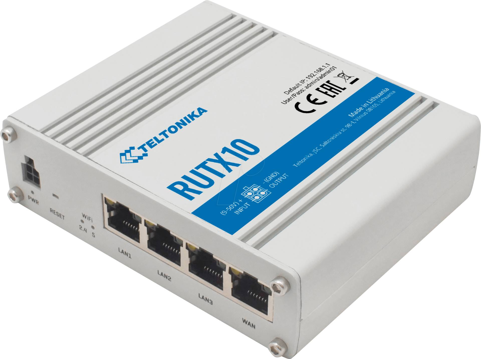 TELTONIKA RUTX10 - IoT Router, 4GE, AC WLAN, MU-MIMO, Bluetooth LE von TELTONIKA