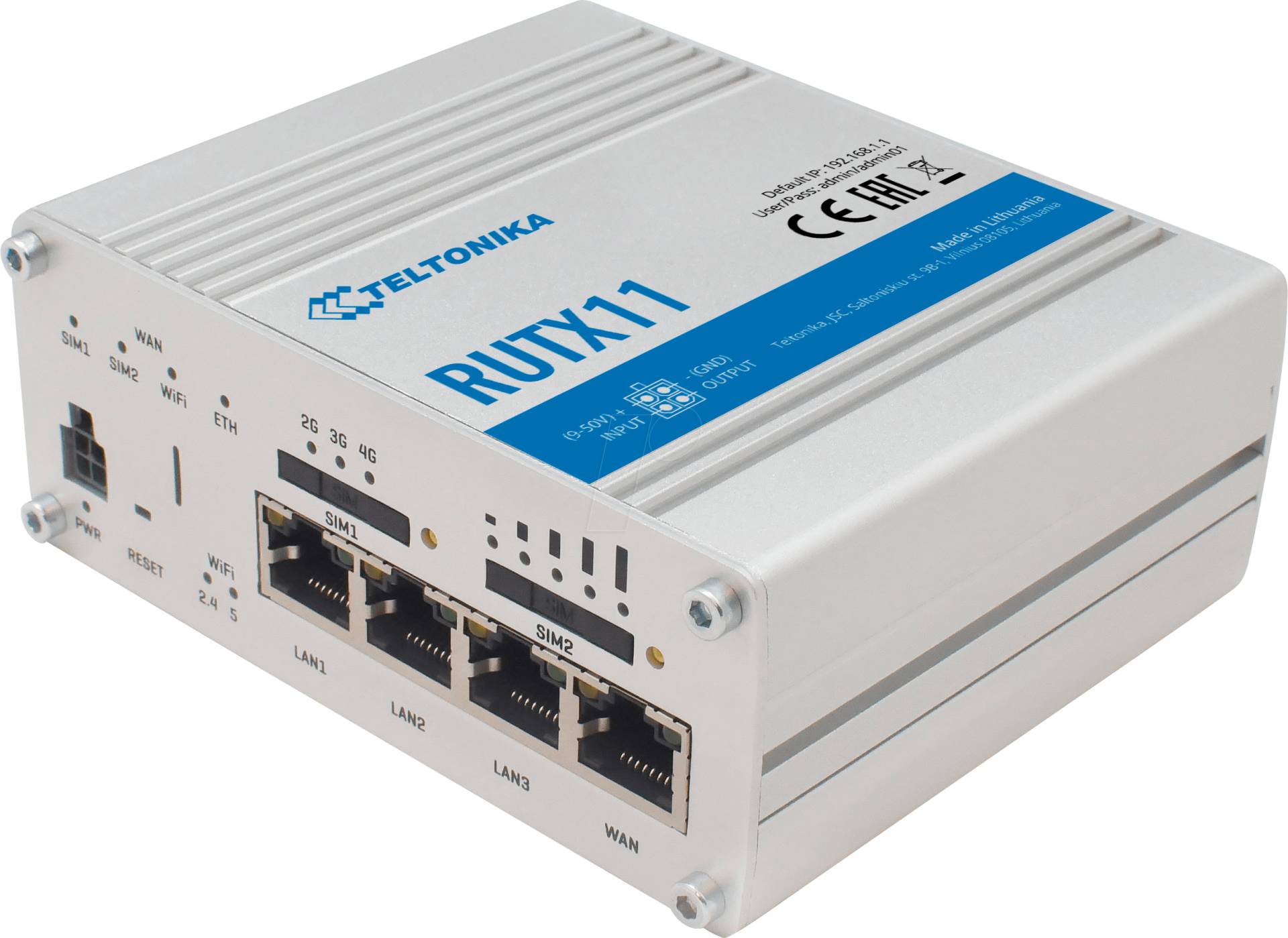 TELTONIKA RUTX11 - LTE Cat6, IoT Router, 4GE, AC WLAN, MU-MIMO, Dual SIM, von TELTONIKA