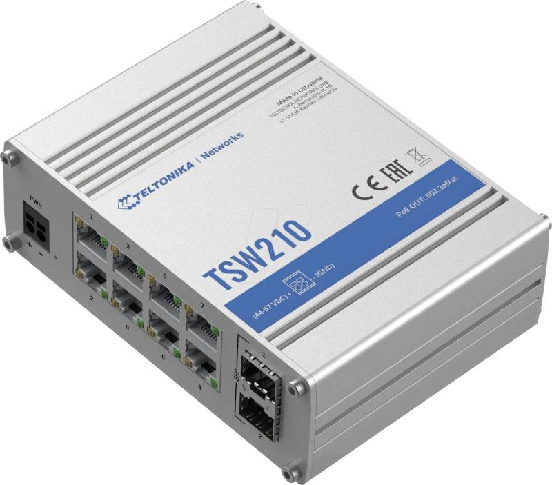 TELTONIKA TSW210 - Switch, 10-Port, Gigabit Ethernet, SFP von TELTONIKA