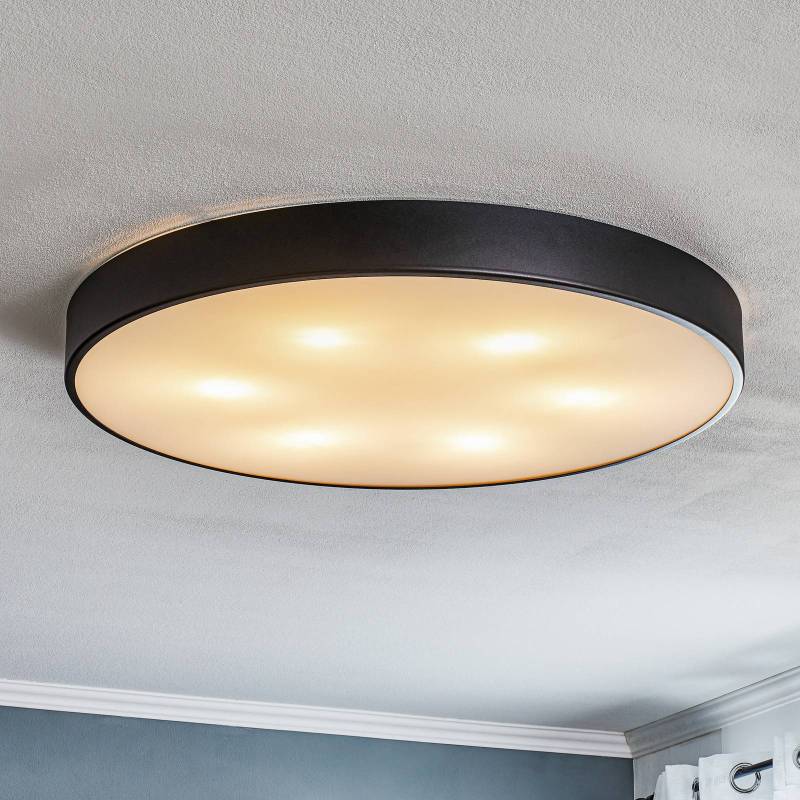 Deckenleuchte Cleo, Ø 78 cm, IP20, schwarz, Metall, E27 von TEMAR LIGHTING