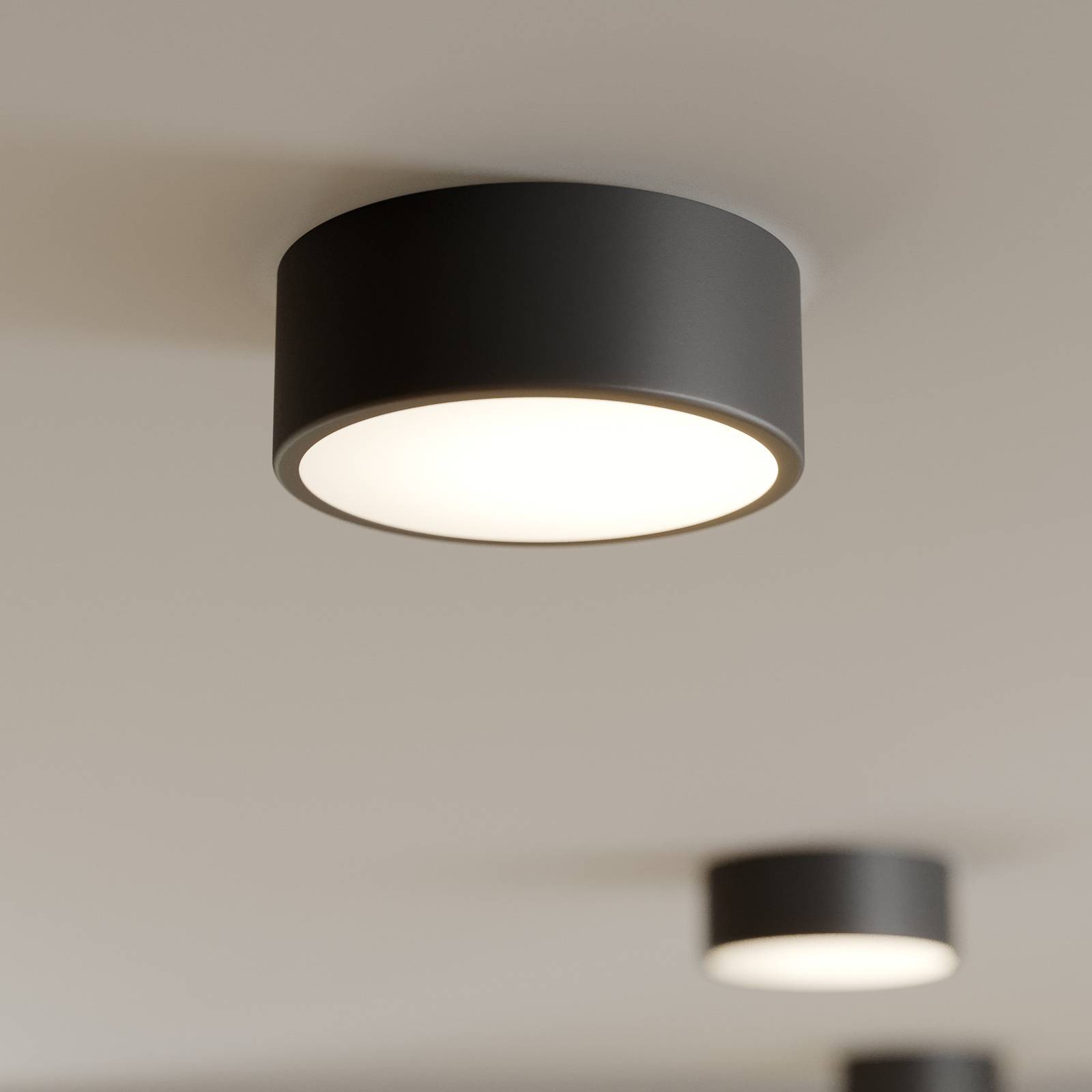 Deckenleuchte Cleo, Ø 20 cm, IP20, schwarz, Metall, E27 Deckenleuchte Cleo, Ø 20 cm, IP20, schwarz, Metall, E27 von TEMAR LIGHTING