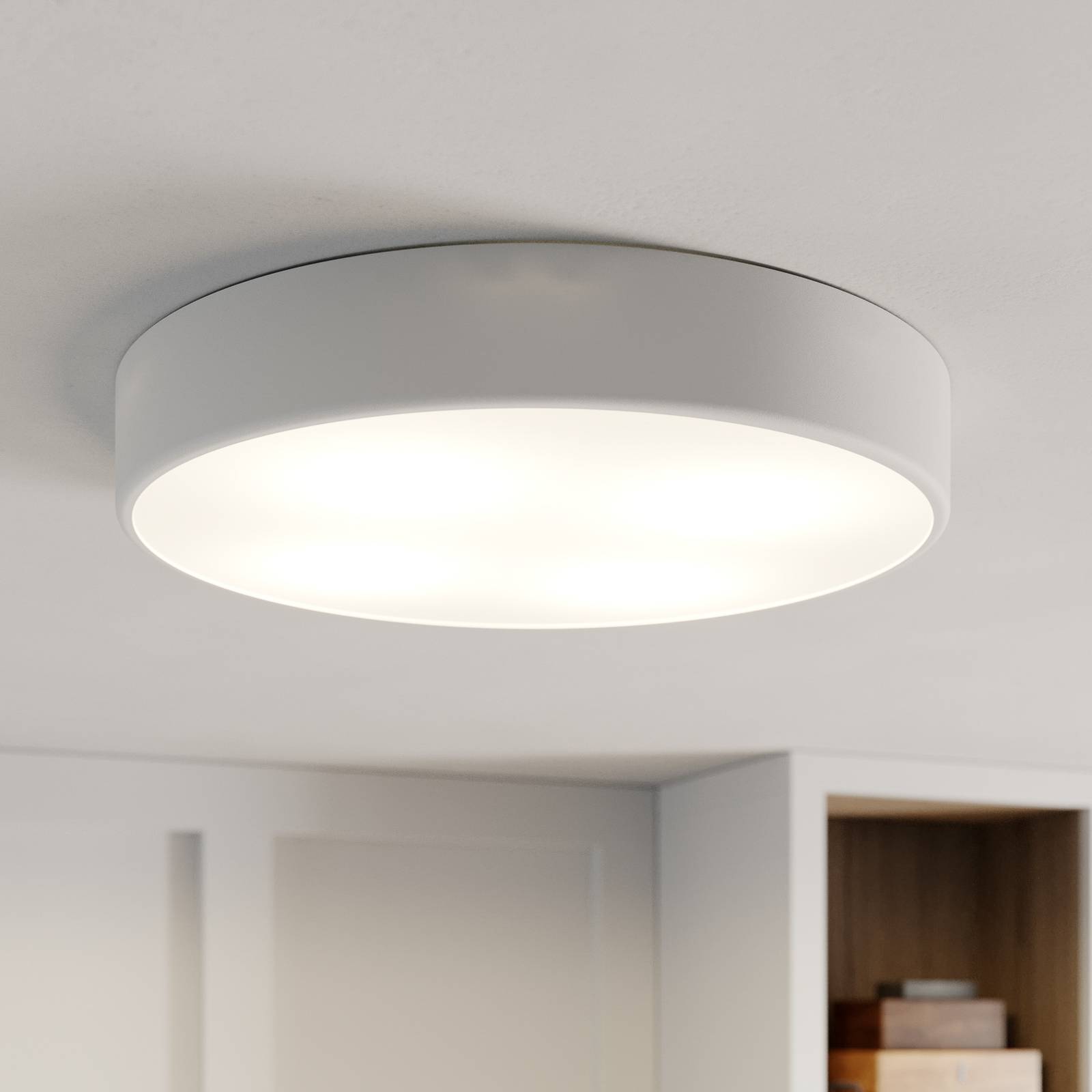 Deckenleuchte Cleo, Ø 50 cm, IP20, weiß, Metall, E27 Deckenleuchte Cleo, Ø 50 cm, IP20, weiß, Metall, E27 von TEMAR LIGHTING