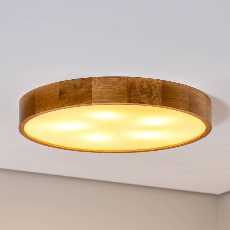 Deckenleuchte Cleo, Ø 57,5 cm, 5-flammig, Eichenholz, E27 von TEMAR LIGHTING