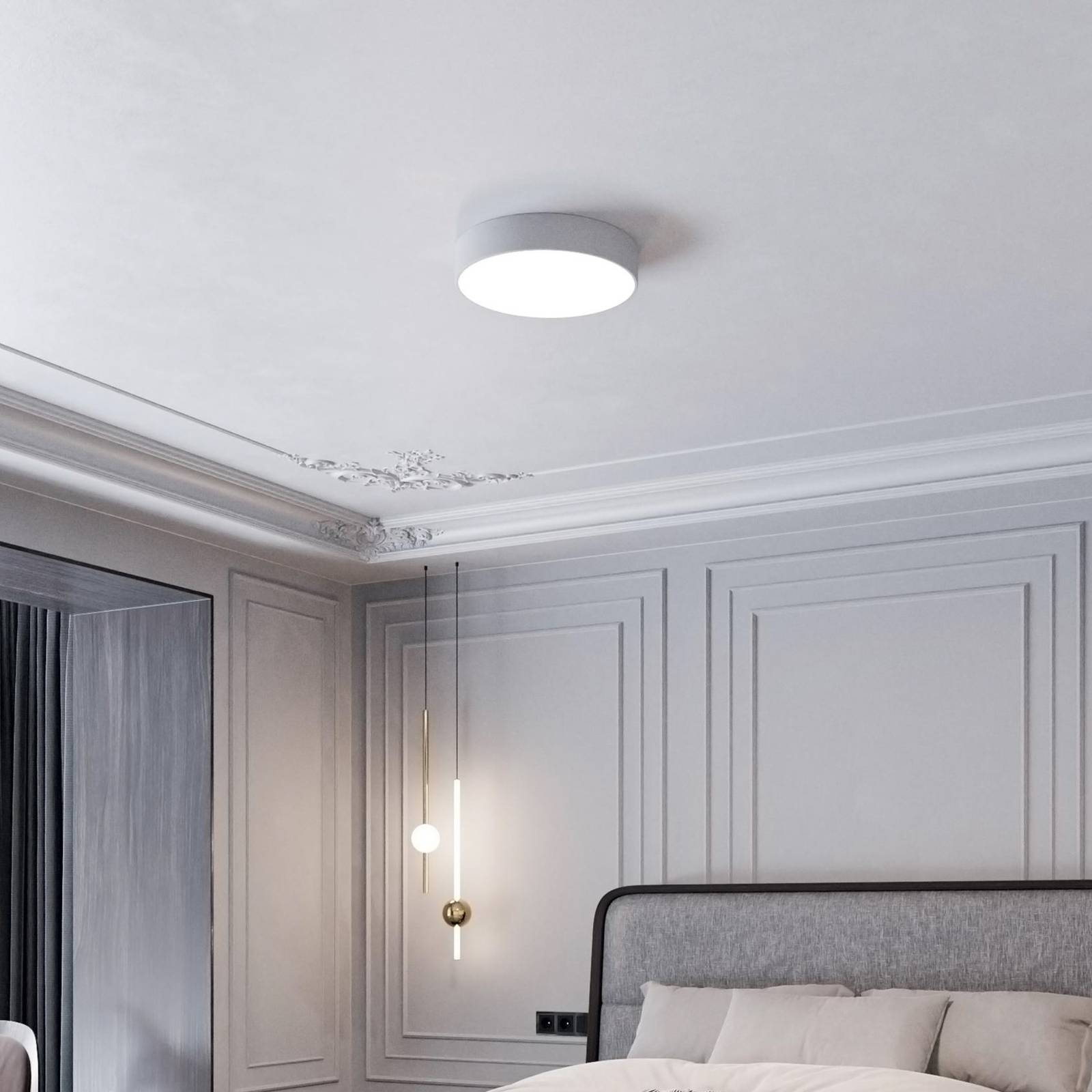 Deckenleuchte Cleo, Ø 50 cm, IP54, grau, Metall, E27 Deckenleuchte Cleo, Ø 50 cm, IP54, grau, Metall, E27 von TEMAR LIGHTING