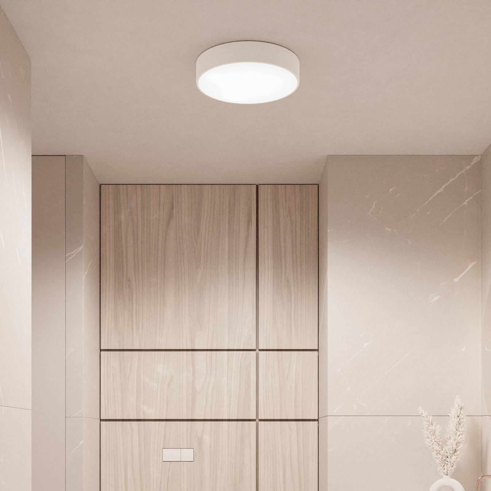 Deckenleuchte Cleo, Ø 20 cm, IP54, weiß, Metall, E27 Deckenleuchte Cleo, Ø 20 cm, IP54, weiß, Metall, E27 von TEMAR LIGHTING