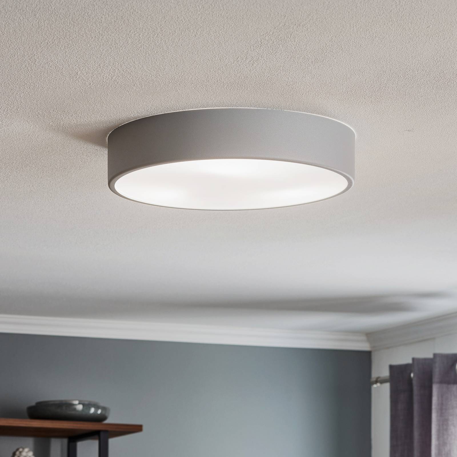 Deckenleuchte Cleo 400, IP54, Ø 40 cm grau von TEMAR LIGHTING