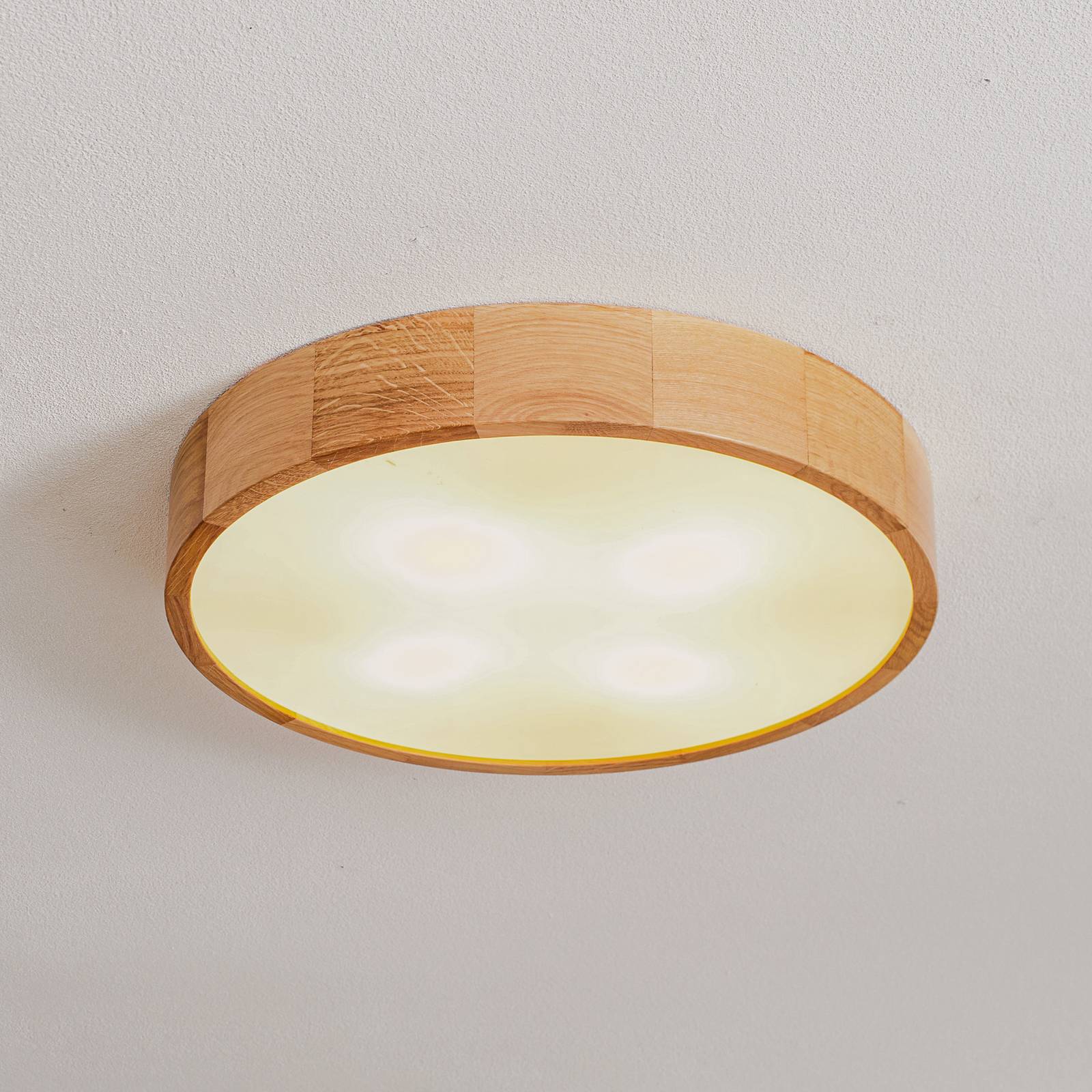 Deckenleuchte Cleo DR475 Sensor IP20 eiche Ø 48 cm von TEMAR LIGHTING